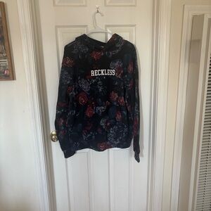 Men's Floral Sweater - Black and Red